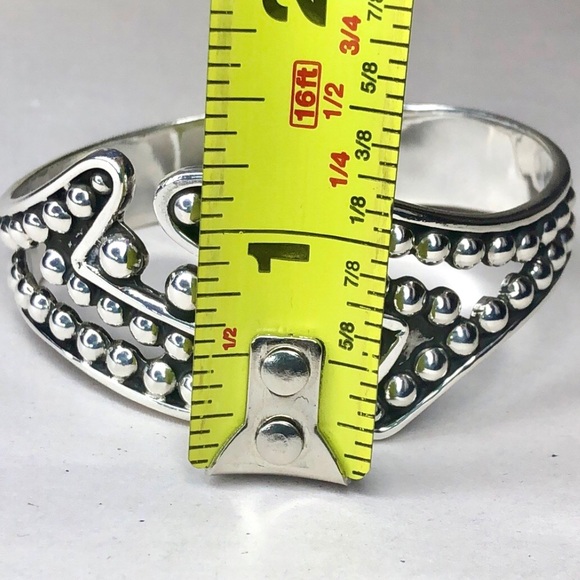 TAXCO Sterling Silver Hinge Bangle Cuff Art Deco Style MINT CONDITION - Picture 13 of 17